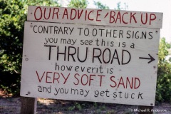 A helpful local sign. A helpful local sign.