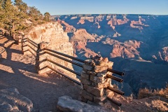 Watching the sunrise and moonset at Yavapai Observation Station Watching the sunrise and moonset at Yavapai Observation Station