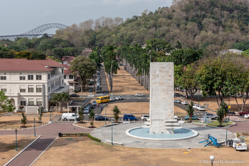 Goethals Memorial behind the Panama Canal Administration Building