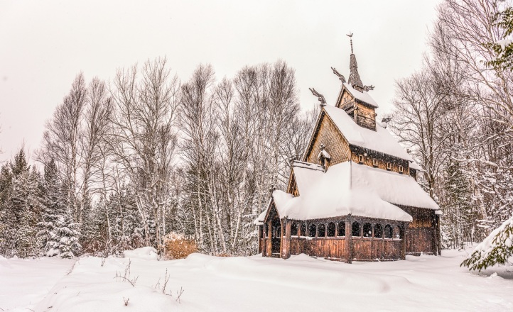 The Stavkirke on Washington Island