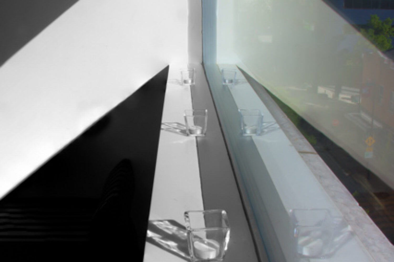 Candles on the window sill