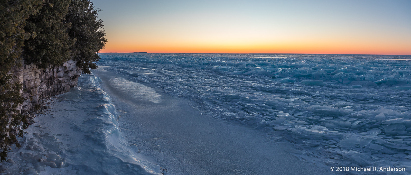 ice on Lake Michigan