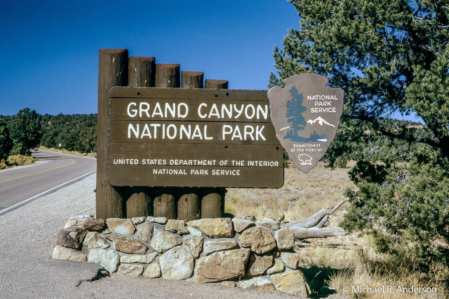 Grand Canyon National park sign