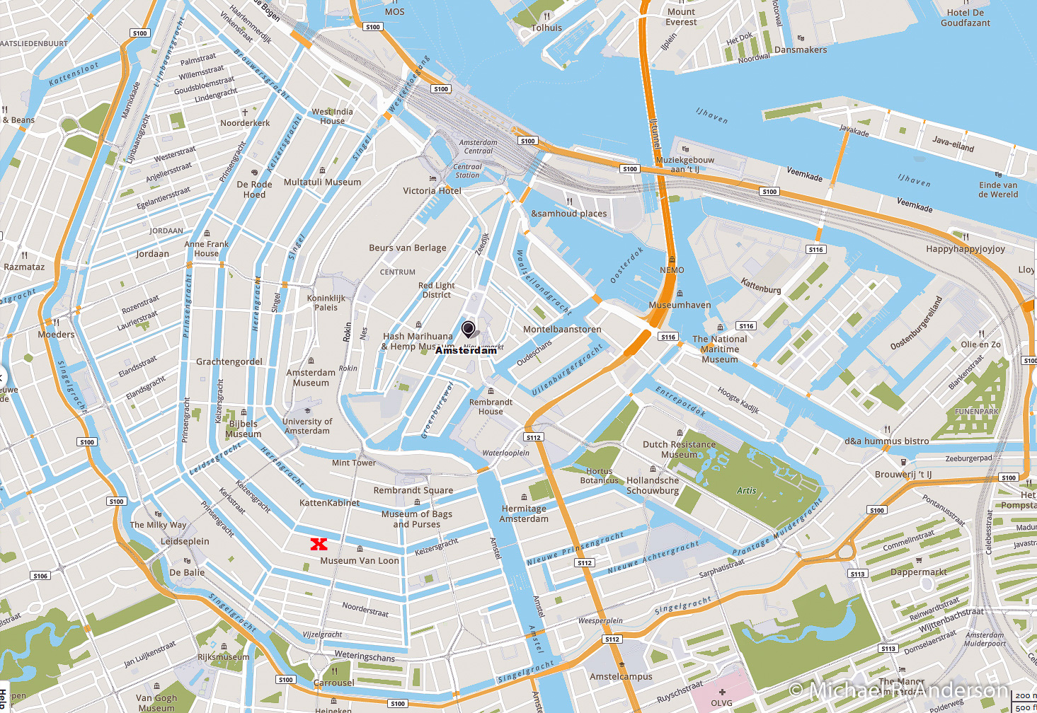 map of amsterdam