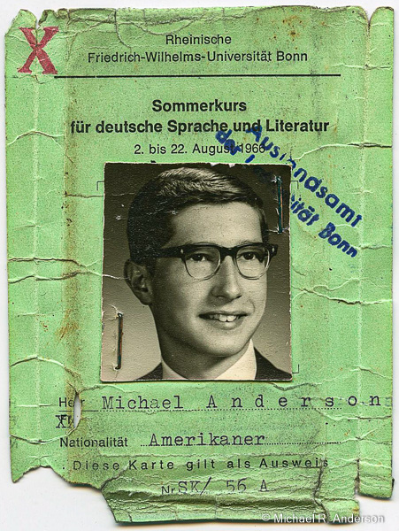 ID card from Bonn in 1966.